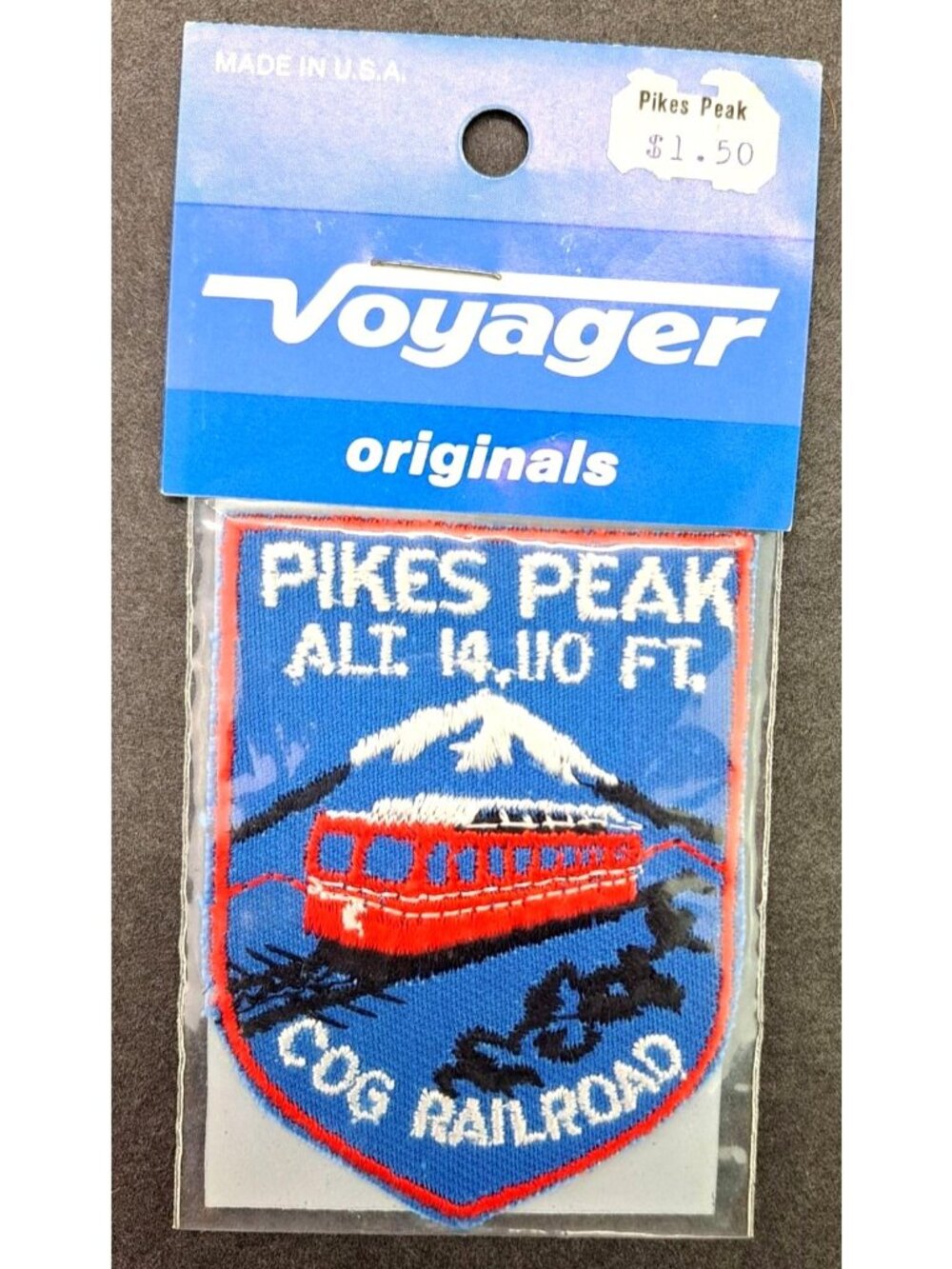 Vintage Pikes Peak Cog Railroad Embroidered Patch Voyager Colorado Souvenir New